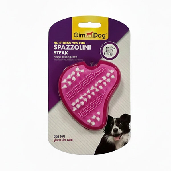 Gimdog Biftek Şeklinde Diş Fırçası Pembe - 2