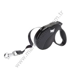 Ferplast Siyah Otomatik Köpek Gezdirme Tasması 12 KG 3 Mt.