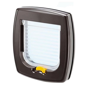 Ferplast Swing 1 Kedi Kapısı Kahverengi 2 Yönlü Kilitleme Sistemi – Ahşap, Metal ve Cam Kapılara Uyumlu 14,8 x 14,5 cm - 2