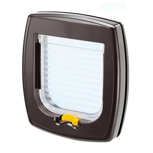 Ferplast Swing 1 Kedi Kapısı Kahverengi 2 Yönlü Kilitleme Sistemi – Ahşap, Metal ve Cam Kapılara Uyumlu 14,8 x 14,5 cm - 2