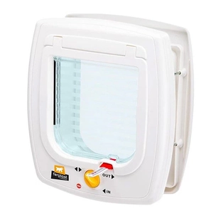 Ferplast Swing 5 Beyaz Kedi Kapısı – 4 Yönlü Kilit Sistemi – Ahşap, Metal, Cam ve Duvarlara Uyumlu  – 13,5×13, cm - 2