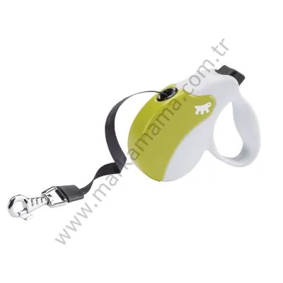 Ferplast Yeşil Beyaz Otomatik Köpek Gezdirme Tasması 15 KG 5 Mt. - 1