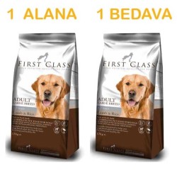 First Class Büyük Irk Kuzu Etli Köpek Maması 12KG ( 1 ALANA 1 BEDAVA )