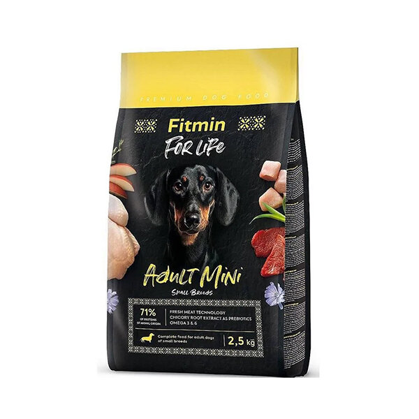 Fitmin For Life Adult Mini Küçük Irk Yetişkin Köpek Maması 2.5 kg - 1