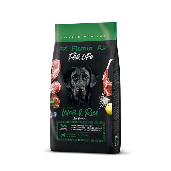 Fitmin For Life Lamb & Rice Kuzulu ve Pirinçli Köpek Maması 12 kg - 1