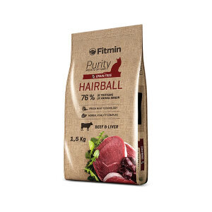 Fitmin Purity Hairball Taze Sığır Etli Yetişkin Kedi Maması 1.5 kg