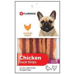 Flamingo Chicken Duck Strips Tavuk Etli ve Ördekli Köpek Ödülü 85 Gr