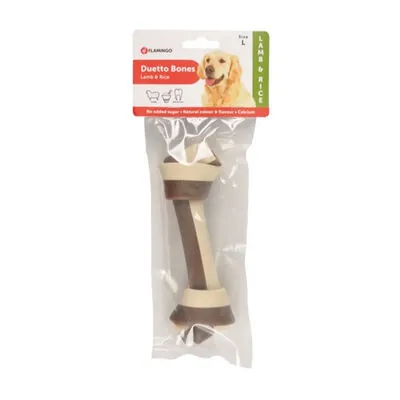 Flamingo Duetto Kuzu ve Pirinçli Köpek Ödül Kemik Large - 1