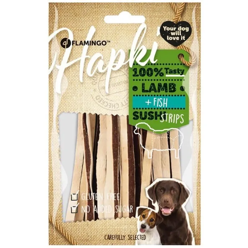 Flamingo Hapki Kuzu Etli ve Balıklı Şerit Köpek Ödülü 85 gr - 1