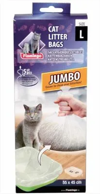 Flamingo Kedi Tuvalet Kabı Torbası Jumbo 5 Adet - 1