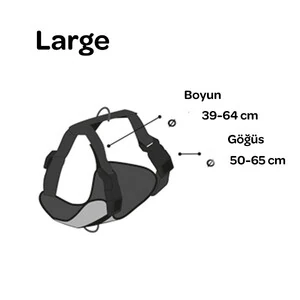 Flamingo Milou Köpek Göğüs Tasması L (50-65 cm) Kırmızı - 5