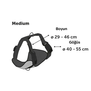 Flamingo Milou Köpek Göğüs Tasması M (40-55 cm) Kırmızı - 5