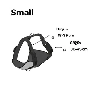 Flamingo Milou Köpek Göğüs Tasması S (30-45 cm) Gri - 5