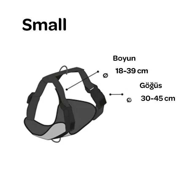 Flamingo Milou Köpek Göğüs Tasması S (30-45 cm) Gri - 5