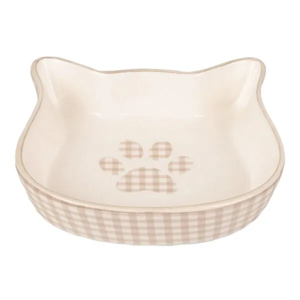 Flamingo Mylo Seramik Kedi Şekilli Mama Kabı 220 ml - 1