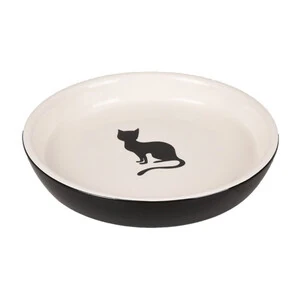 Flamingo Nala Seramik Mama Kabı Siyah Beyaz 180 ml