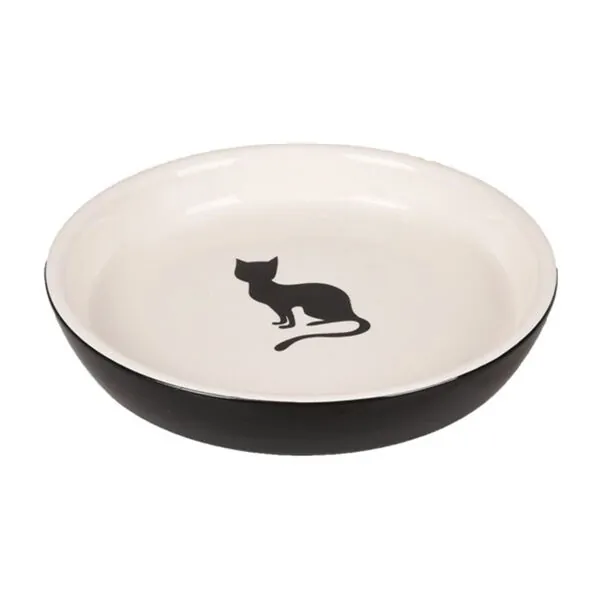 Flamingo Nala Seramik Mama Kabı Siyah Beyaz 180 ml - 1