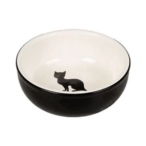 Flamingo Nala Seramik Mama Kabı Siyah Beyaz 310 ml