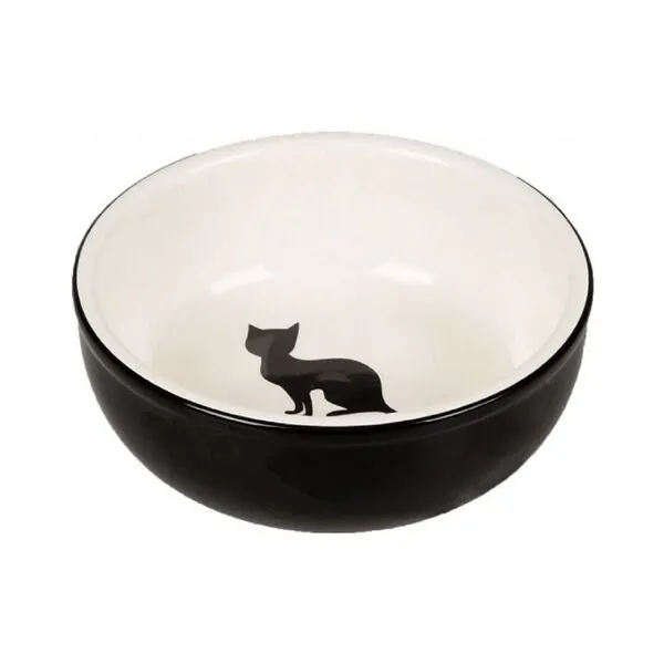 Flamingo Nala Seramik Mama Kabı Siyah Beyaz 310 ml - 1