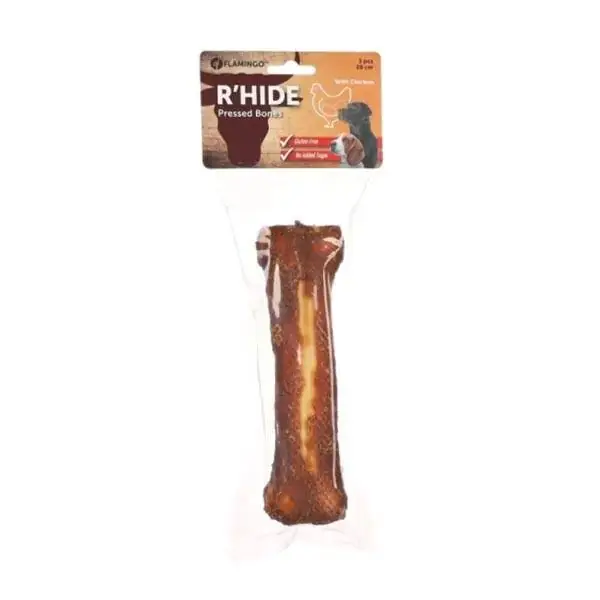Flamingo Rawhide Tavuk Eti Kaplı Köpek Ödül Kemiği 20 cm - 1