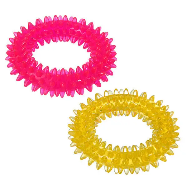 Flamingo Renkli Tırtıklı Hakla Köpek Oyuncağı 12 Cm - 1