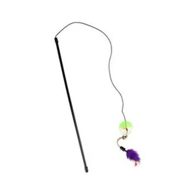 Flamingo Tüylü Toplu Kedi Oltası 50 cm - 1