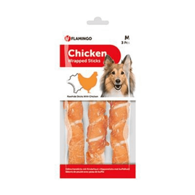 Flamingo Wrap Et Sargılı Köpek Ödül Çubuk 3 lü 155 Gr - 1