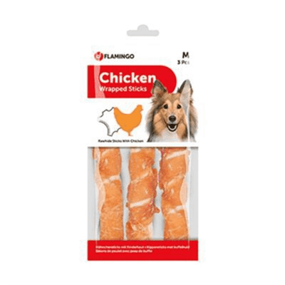 Flamingo Wrap Et Sargılı Köpek Ödül Çubuk 3 lü 155 Gr - 1