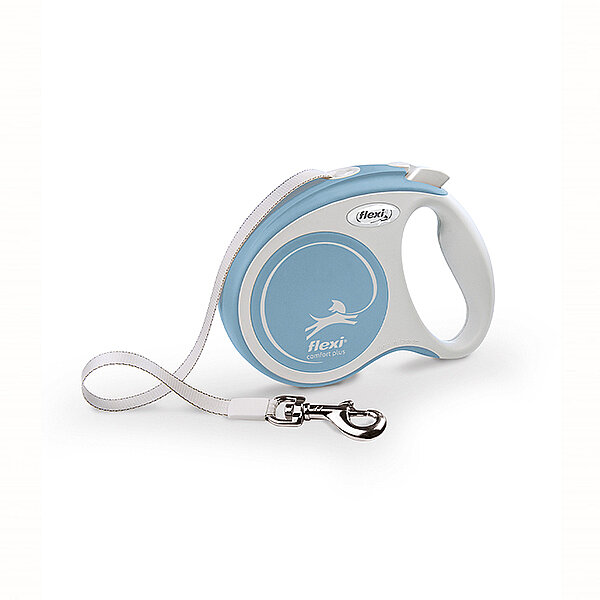 Flexi Comfort Plus Otomatik Şerit Köpek Gezdirme Kayışı 5m (Açık Mavi) [S] - 1