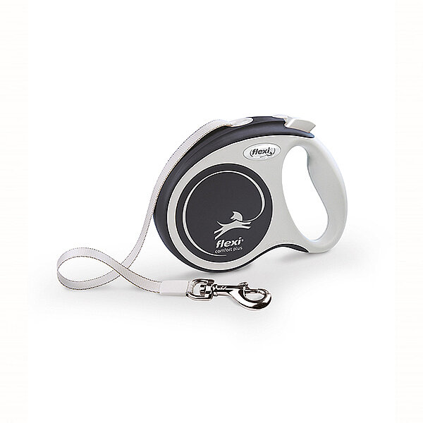 Flexi Comfort Plus Otomatik Şerit Köpek Gezdirme Kayışı 5m (Antrasit) [S]