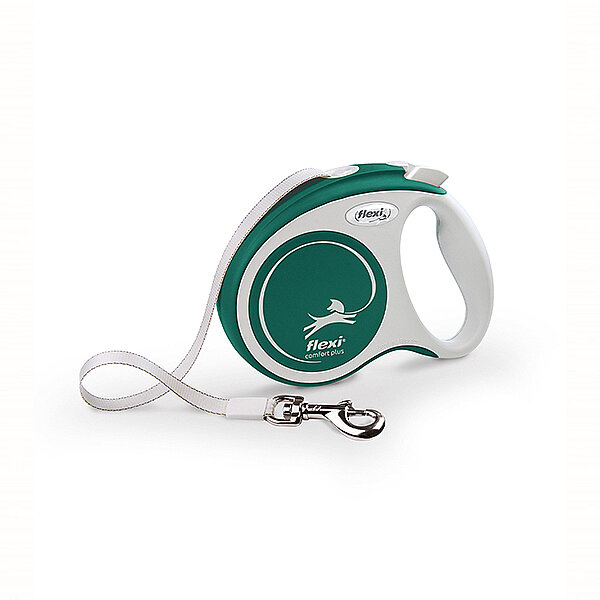 Flexi Comfort Plus Otomatik Şerit Köpek Gezdirme Kayışı 5m (Yeşil) [S]