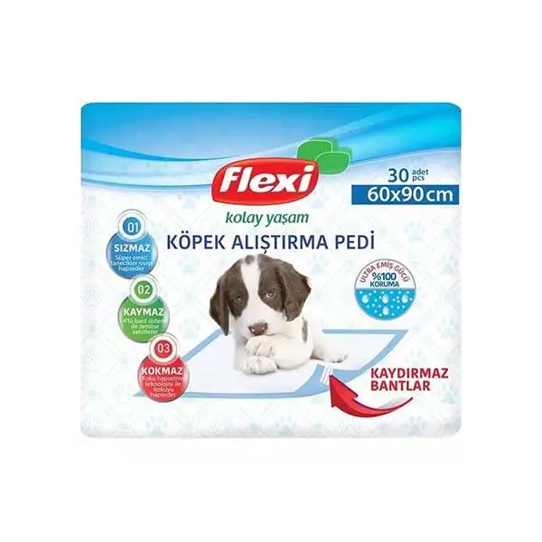 Flexi Eğitim Çiş Pedi 60 x 90 Kaydırmaz Bantlı 30'lu - 1