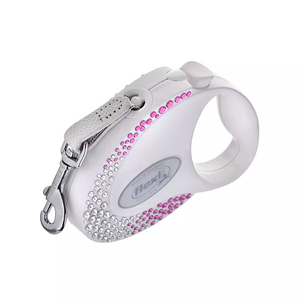 Flexi Glam S Beden Beyaz 3MT Şerit Tasma - 1