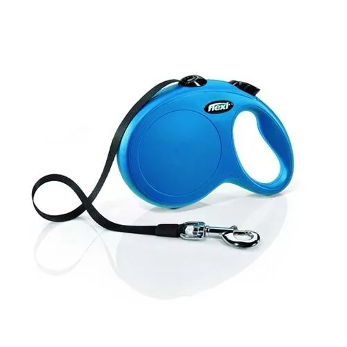 Flexi New Classic Otomatik Şerit Köpek Tasması 12 KG - 3M XSmall Mavi - 1