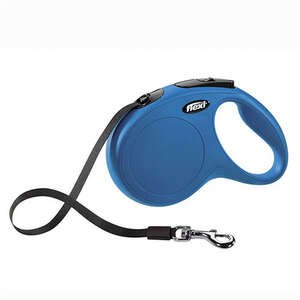 Flexi New Classic Otomatik Şerit Köpek Tasması 25 KG - 5M Medium Mavi