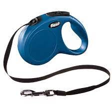 Flexi New Classic Otomatik Şerit Köpek Tasması 15 KG - 5M Small Mavi - 1