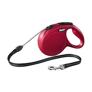 Flexi New Classic Otomatik İp Köpek Tasması 12 KG - 5M Small Kırmızı