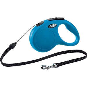 Flexi New Classic Otomatik İp Köpek Tasması 12 KG - 5M Small Mavi