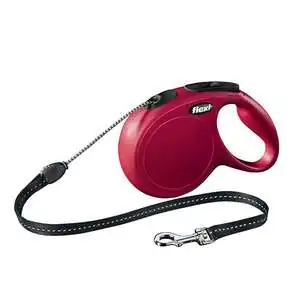 Flexi New Classic Otomatik İp Köpek Tasması 20 KG - 8M Medium Kırmızı