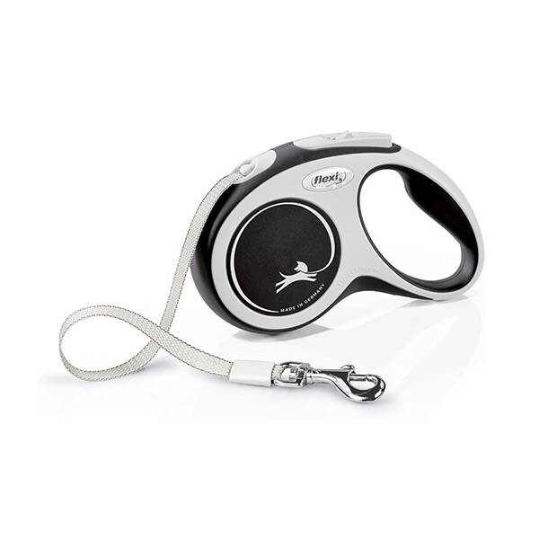 Flexi New Comfort Otomatik Şerit Köpek Gezdirme Kayışı 5m (Siyah) [S] - 1
