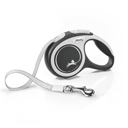 Flexi New Comfort Beyaz Şerit Köpek Gezdirme Tasması L - 5M