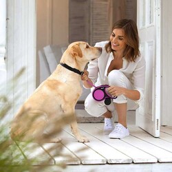 Flexi New Comfort Otomatik Şerit Köpek Gezdirme Kayışı 5m (Mavi) [L] - 7