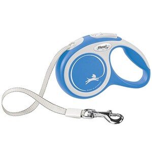 Flexi New Comfort Otomatik Şerit Köpek Tasması 15 KG - 5M Small Mavi