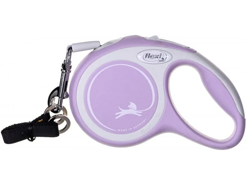 Flexi New Comfort Beyaz Şerit Kedi ve Köpek Gezdirme Tasması XS - 3M- Pembe - 1