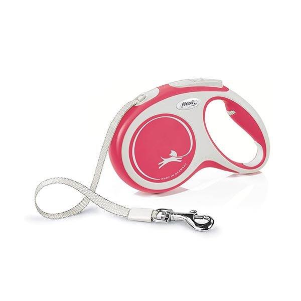 Flexi New Comfort Otomatik Şerit Köpek Tasması 25 KG - 5M Medium Kırmızı - 1