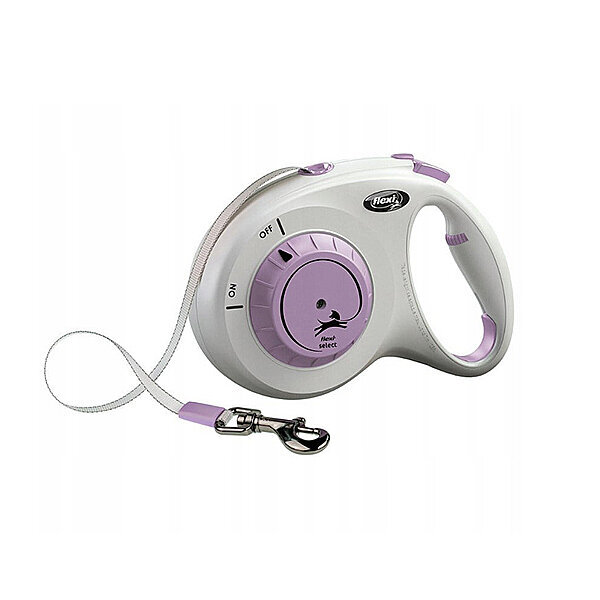Flexi Select Köpek Otomatik Gezdirme Şerit Kayışı Gri & Lila - 7 M