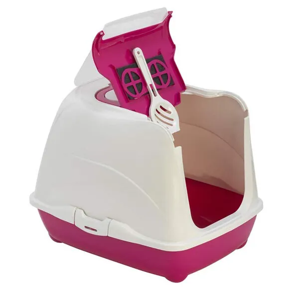 ​Moderna Flip Kapalı Kedi Tuvaleti 50 cm Fuşya​ - 1