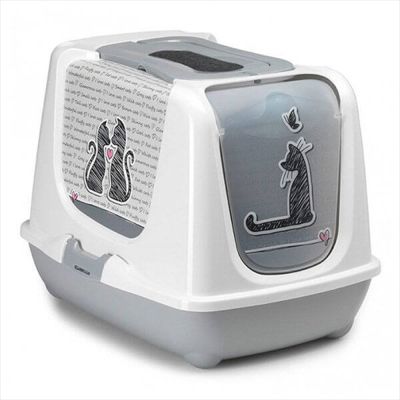 Moderna Trendy Filtreli Kapalı Kedi Tuvalet Kabı - 1