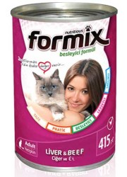 Formix Biftek ve Ciğerli Kedi Yaş Maması 415 GR