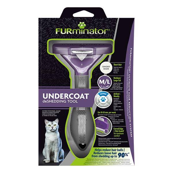 Furminator Kısa Tüylü Kediler İçin M/L Tarak - 1